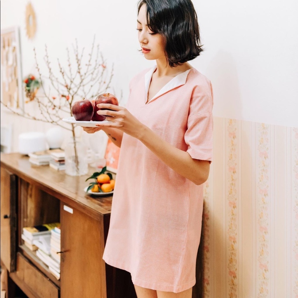 FREE RED CHEMISE DRESS